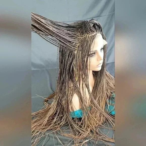 Braided wigs, 100% handmade, long braids  gorgeous, micro millions braids, NWT - Picture 6 of 17